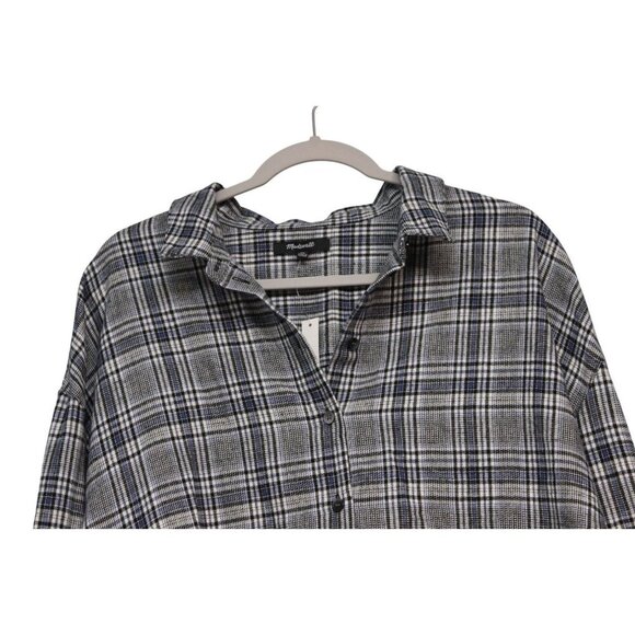 NWT Madewell Flannel Button Up XL Westlake Plaid Boxy Relaxed Outdoor Preppy - Picture 2 of 12